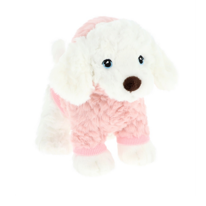 KeelEco Puppy in Pink Outfit - Maltese