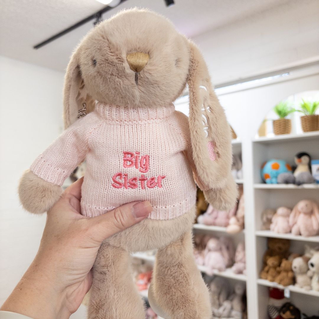 Big Sister Bunny & Jumper - Caramel 30cm