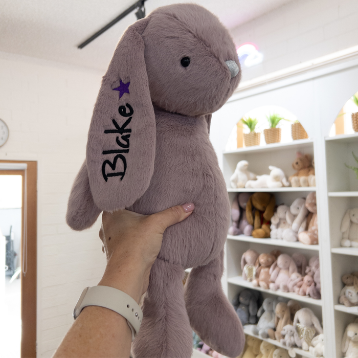 NEW Personalised Snuggle Bunnies - Periwinkle 45cm