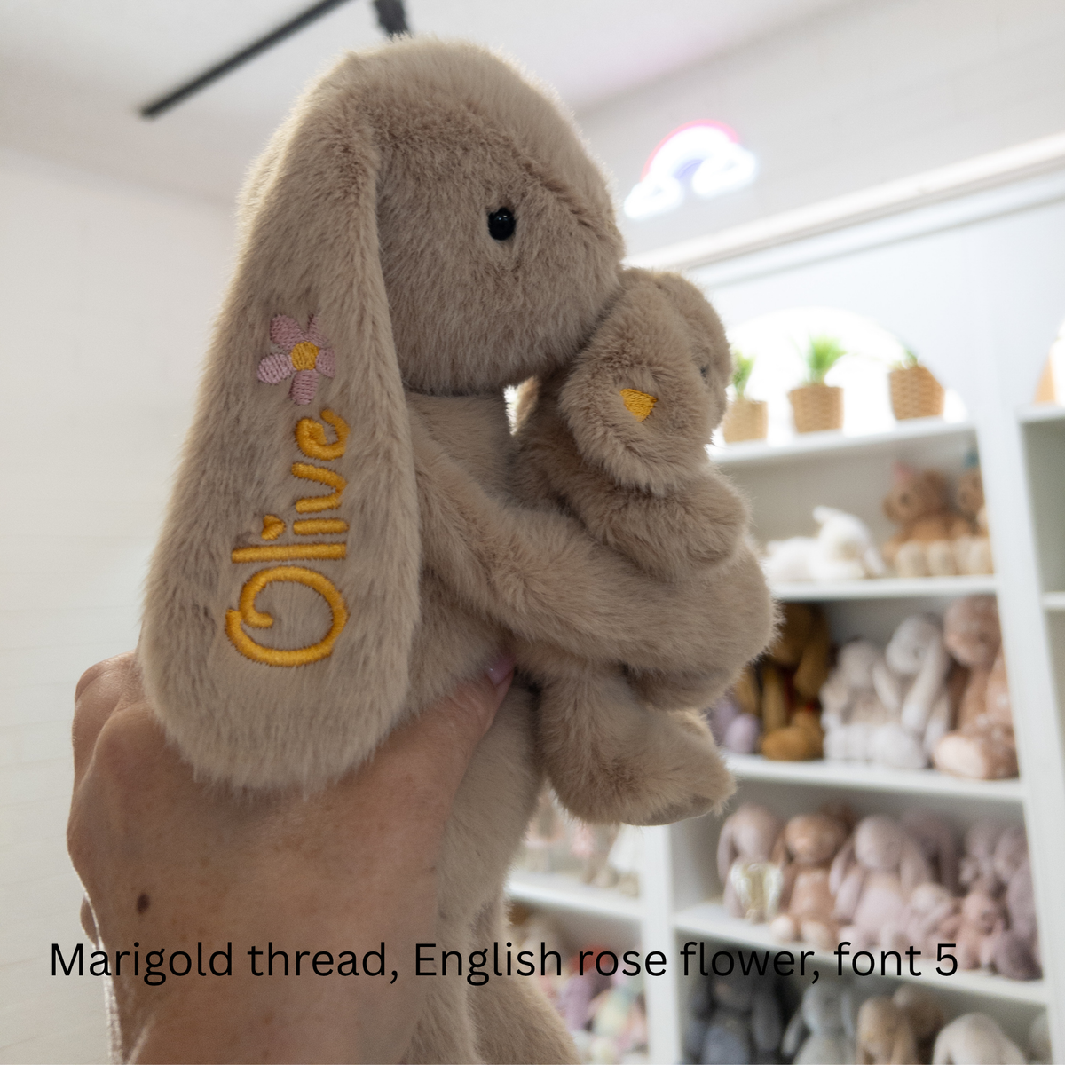 Personalised Snuggle Bunnies - Frankie the Hugging Bunny - Caramel