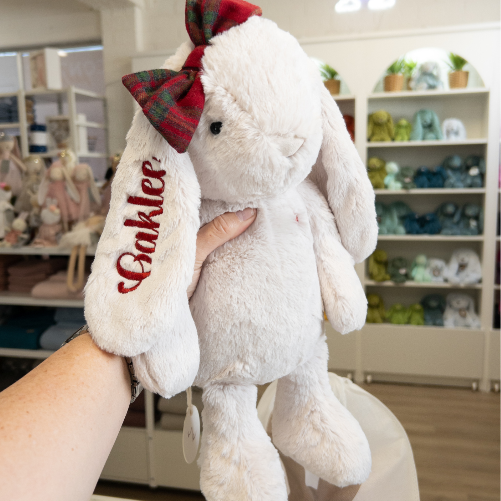 Jamie Kay Snuggle Bunnies - Penelope Christmas Bunny - 40cm (AVAILABLE 1 NOV 24)