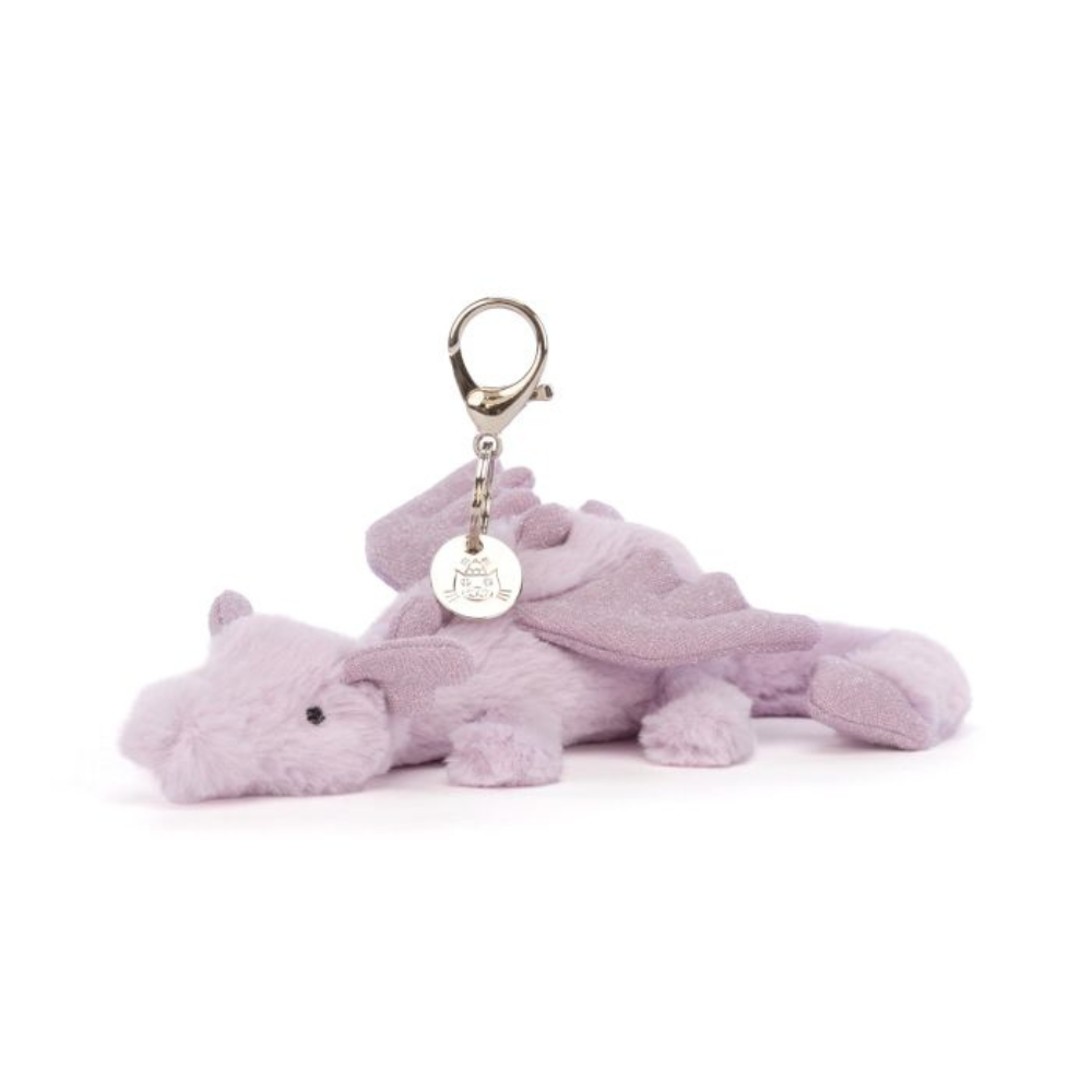 Jellycat Bag Charm - Lavender Dragon