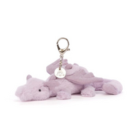 Jellycat Bag Charm - Lavender Dragon