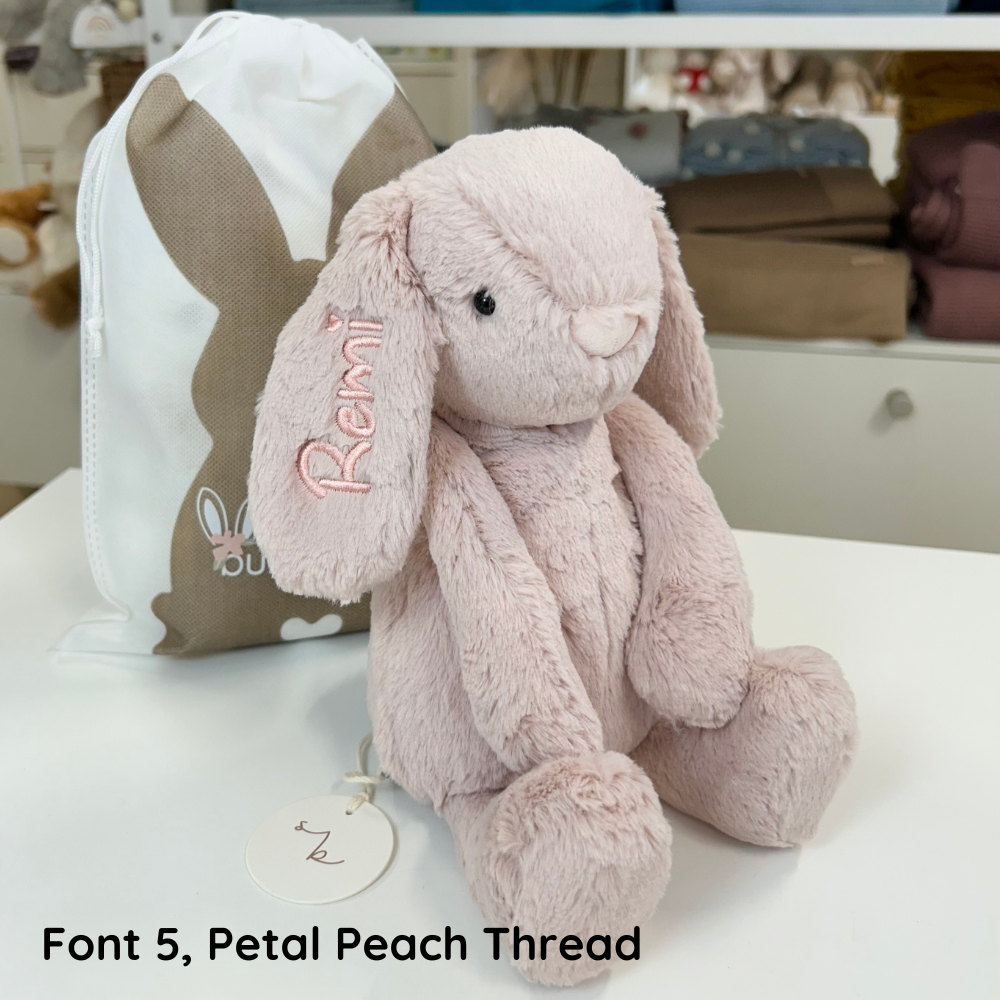 Personalised Jamie Kay Snuggle Bunnies - Penelope the Bunny Blush 30cm