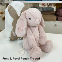 Personalised Blush Snuggle Bunny & Light Pink Blanket