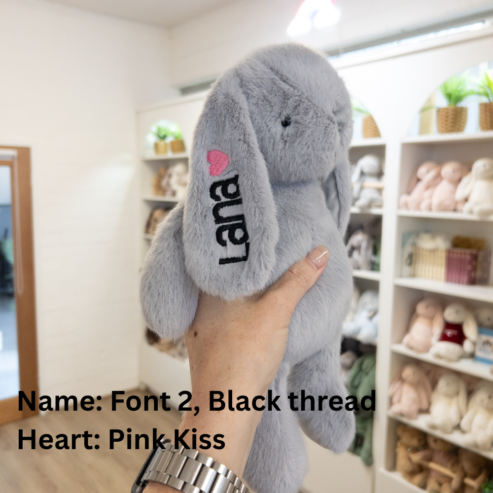 Personalised Snuggle Bunnies -  Silver Grey 30cm