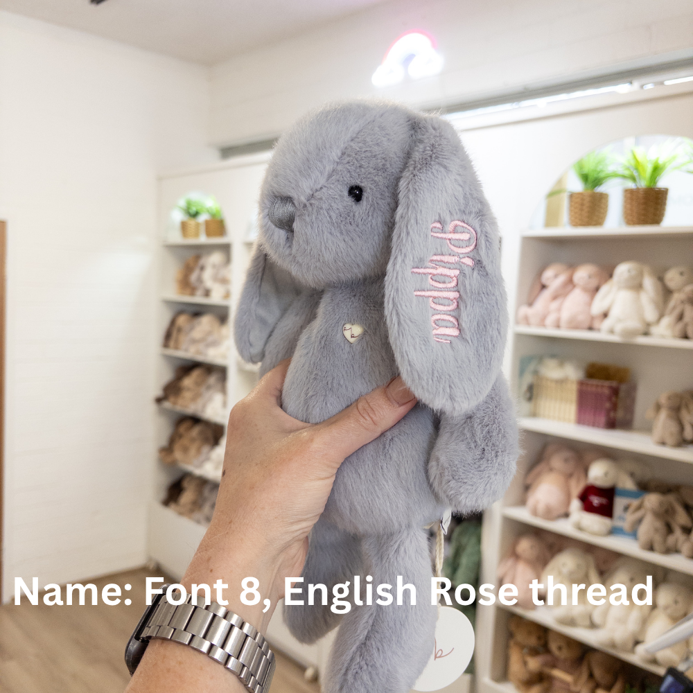 Personalised Snuggle Bunnies -  Silver Grey 30cm
