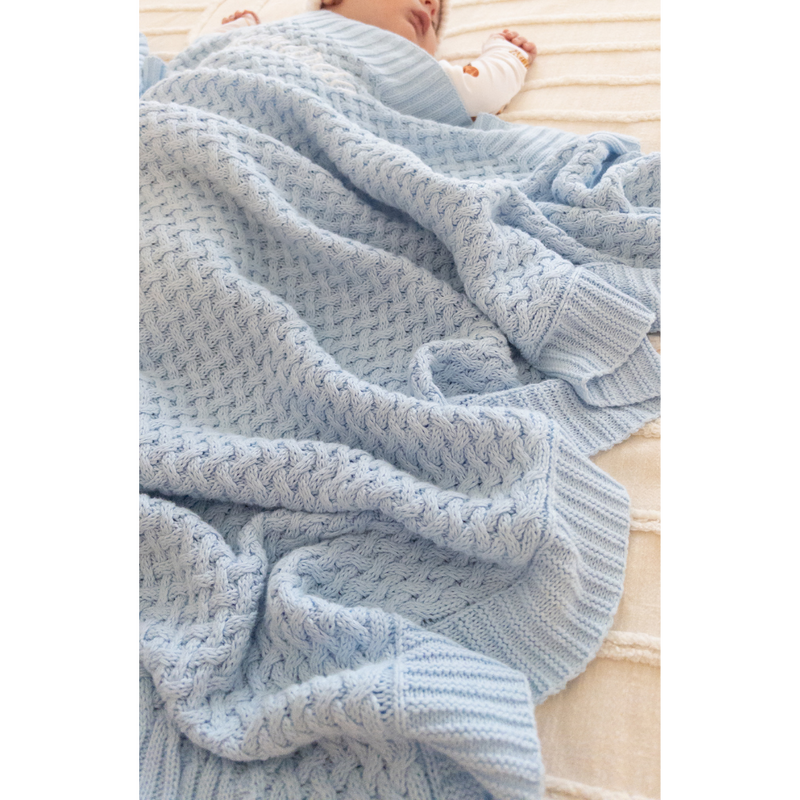 Snuggle Hunny Personalised Baby Blanket | Baby Blue