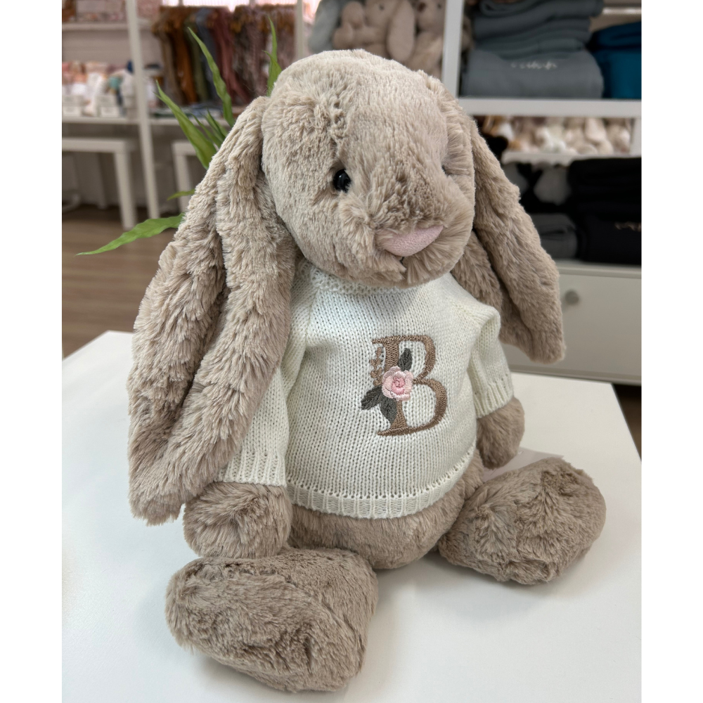 Personalised Jellycat Bunny Jumpers - Cream (LARGE)