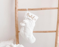 Personalised Christmas Santa Stocking - White
