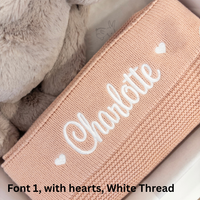 Personalised Bunny & Blanket Gift Hamper - Beige & Pink