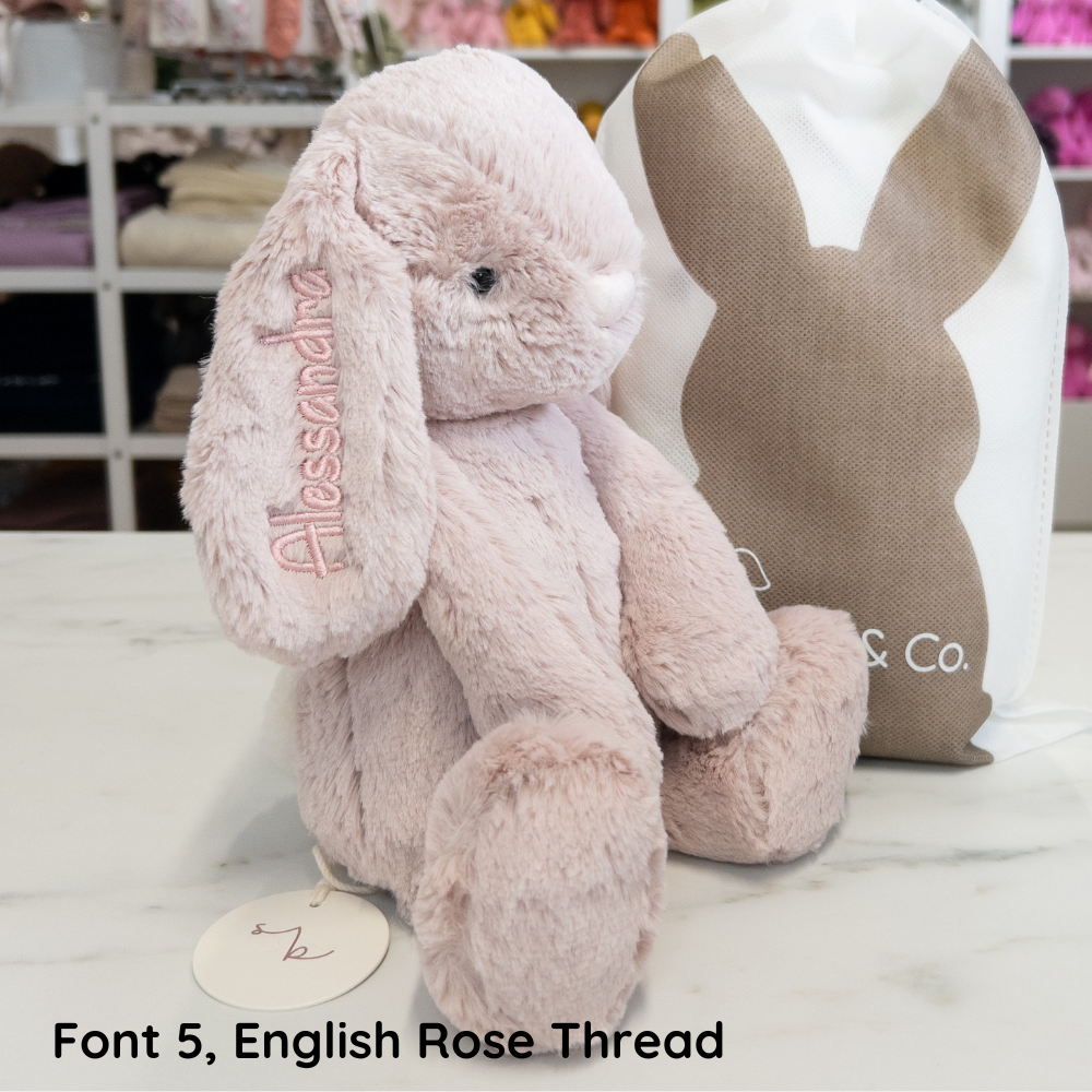 Personalised Blush Snuggle Bunny & Light Pink Blanket