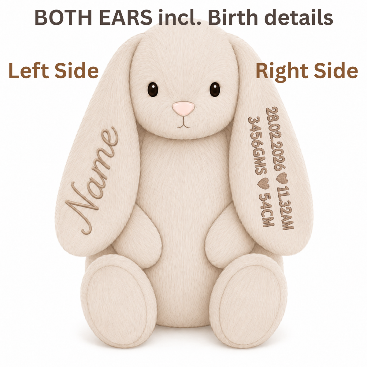 Both Ears incl. Full Birth Details (+$15)