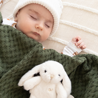 Snuggle Hunny - Personalised Knit Blanket | Olive