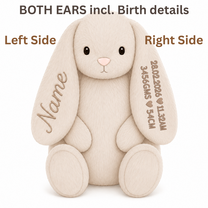 Bunny - Both Ears incl. Full Birth Details (+$25)