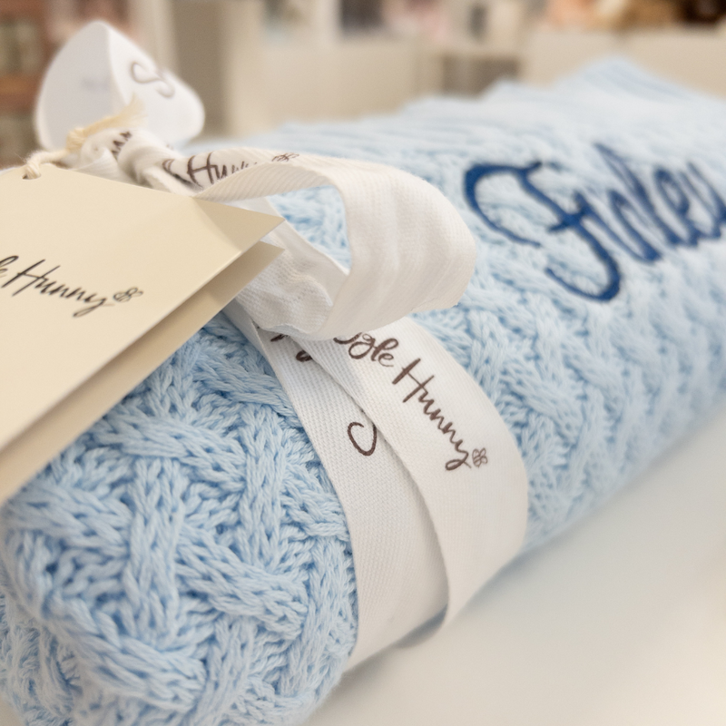 Snuggle Hunny Personalised Baby Blanket | Baby Blue