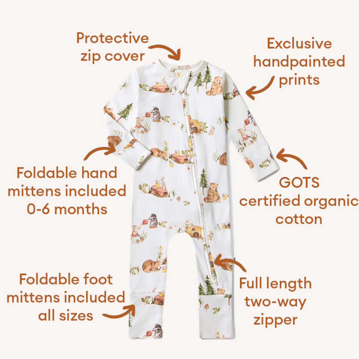 Snuggle Hunny Organic Growsuit | Bears