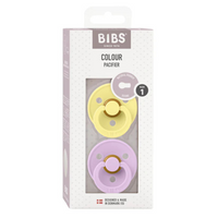 BIBS | Coloured Round Pacifier | Sunshine/Violet Sky