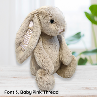 Personalised Jellycat Bashful Bunny - Beige (Medium)