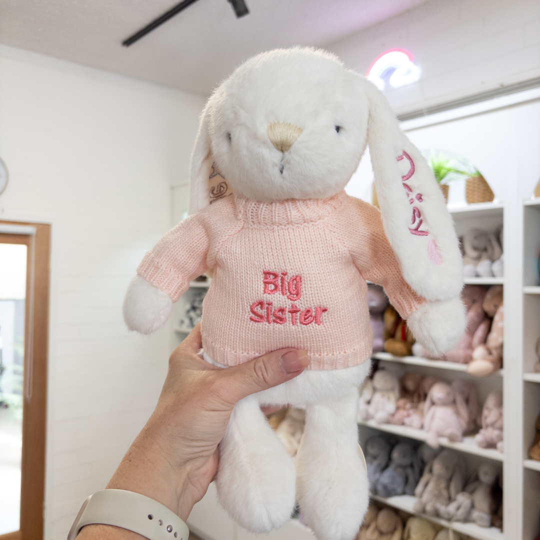 Big Sister Bunny & Jumper - Marshmallow 30cm