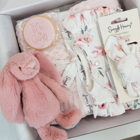 Personalised Small Petal Jellycat Bunny & Snuggle Hunny Gift Hamper (NEW!)