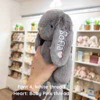 Personalised Snuggle Bunnies -  Silver 30cm