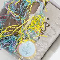 Personalised Spice Bunny & Stone Cable Knit Blanket Gift Hamper