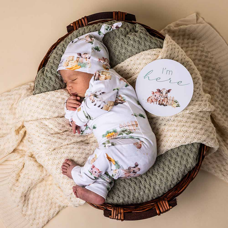 Snuggle Hunny Personalised Baby Blanket - Cream