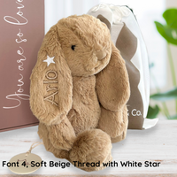 Personalised Jamie Kay Snuggle Bunnies - Penelope the Bunny 30cm - Caramel