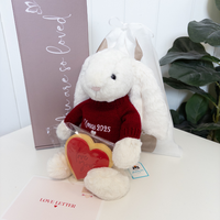 Christmas Gift for Her - Cream Jellycat Bunny and Jumper