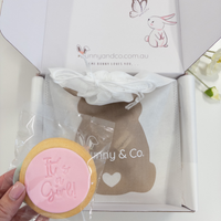 Personalised Baby Girl Snuggle & Treat Box - Marshmallow Snuggle Bunnies