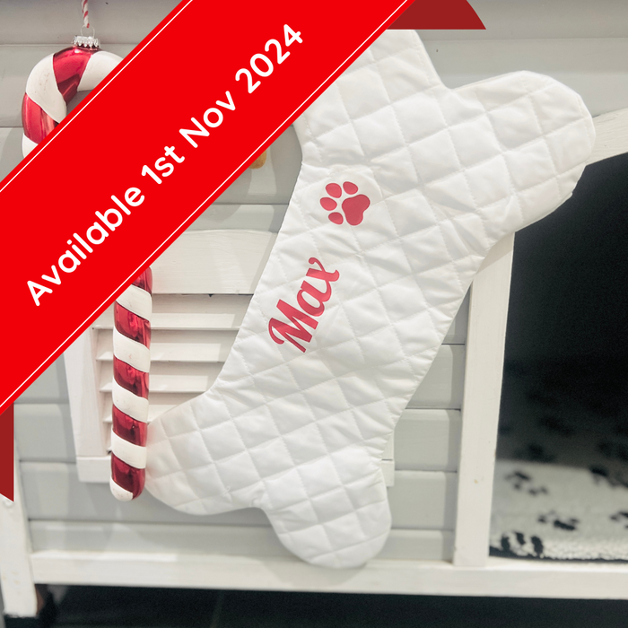 Personalised Dog Bone Santa Stocking (AVAILABLE 1 NOV 24)