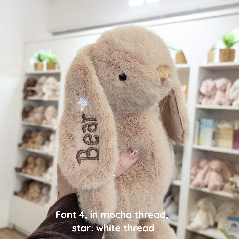 Personalised Caramel Bunny & Oatmeal Diamond Knit Blanket Baby Hamper