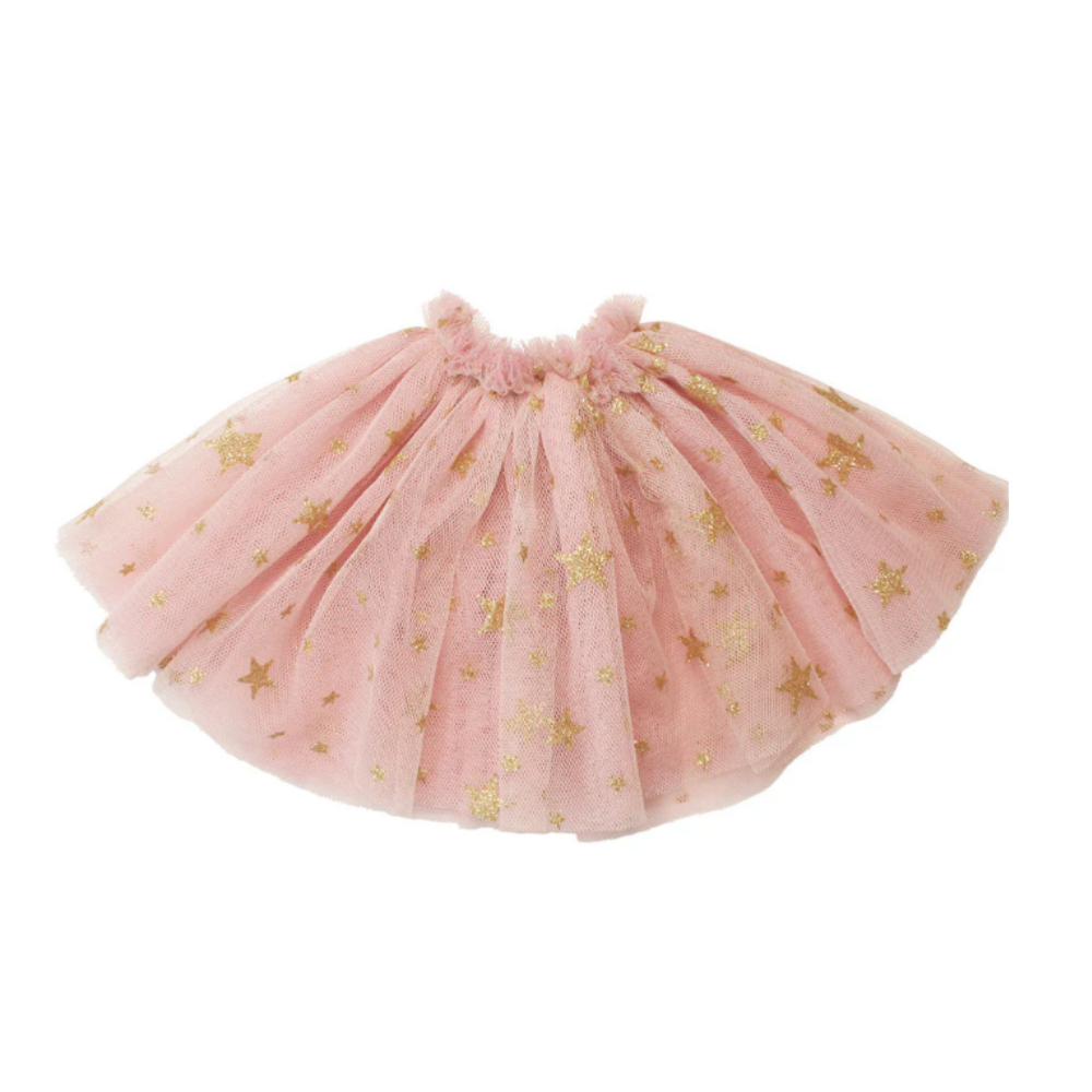 Alimrose Tutu for Dolls - Blush Gold Star (Fits MEDIUM Jellycat Bunny)