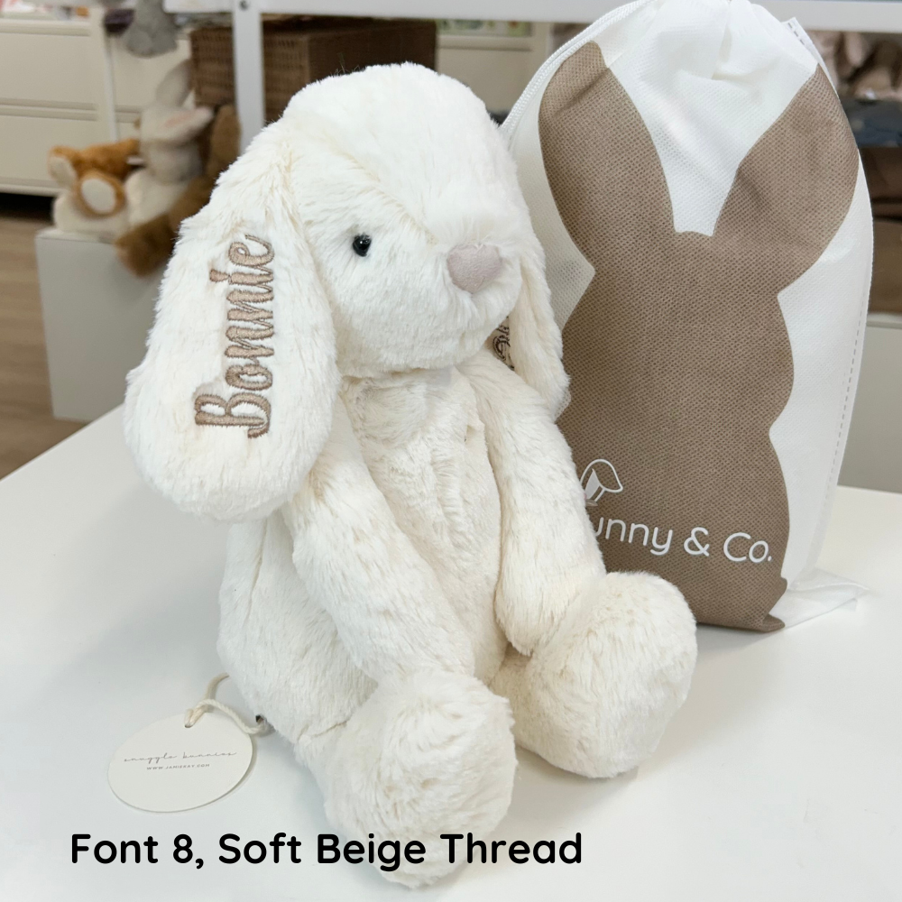 Personalised Jamie Kay Snuggle Bunnies - Penelope the Bunny 30cm Marshmallow