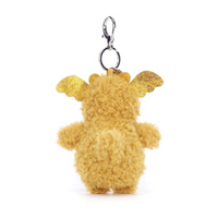 Jellycat Bag Charm - Little Gold & Glitter Dragon