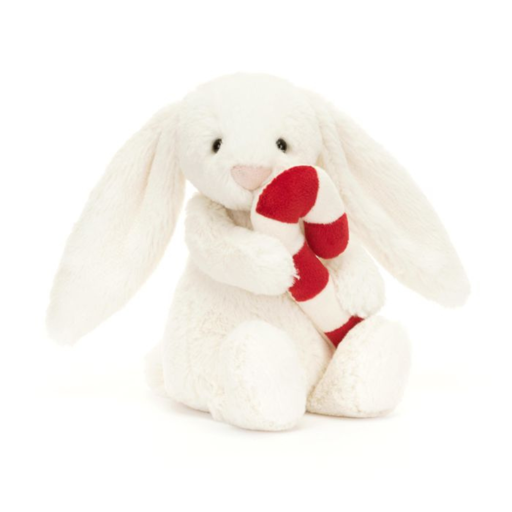 Personalised Cream Jellycat Bunny - Candy Cane