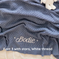Snuggle Hunny - Personalised Knit Blanket | River Diamond