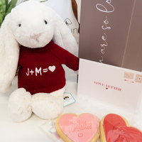 Valentines Day Gift - Jellycat Bunny & Custom Jumper Hamper
