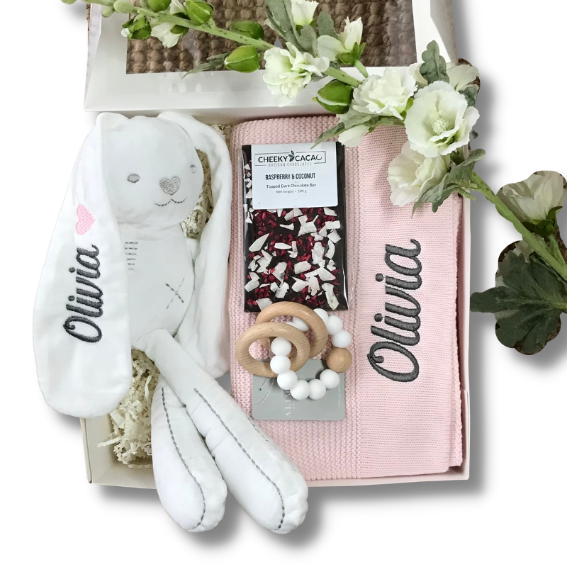 Patches Bunny & Light Pink Blanket Gift Hamper