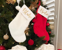 Personalised Christmas Santa Stocking - Red
