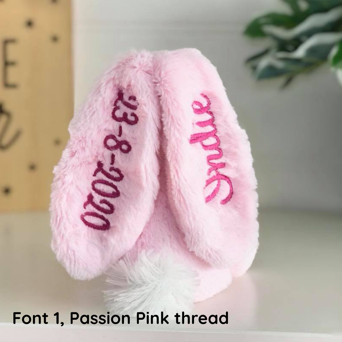 Personalised Large Frankie Bunny -  Pink 39cm