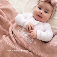 Personalised Bunny & Blanket Girl Gift Hamper - Dusty Pink