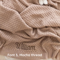 Snuggle Hunny - Personalised Knit Blanket | Hazelnut