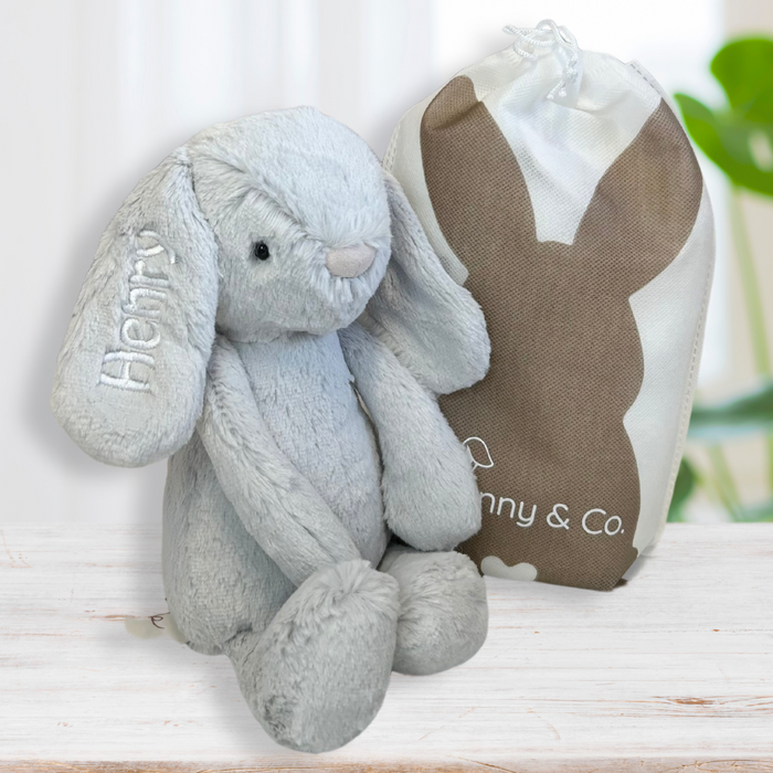 Personalised Jamie Kay Snuggle Bunnies - Penelope the Bunny 30cm Moonbeam