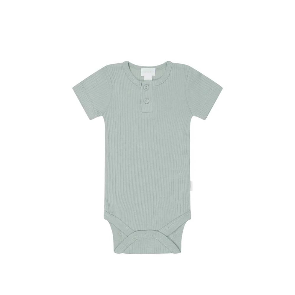 Jamie Kay Organic Cotton Modal Darcy Rib Tee Bodysuit | Mineral