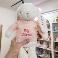 Big Sister Bunny & Jumper - Marshmallow 30cm