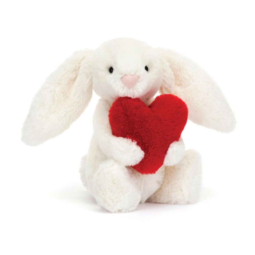 Personalised Cream Jellycat Bunny - Heart (small)