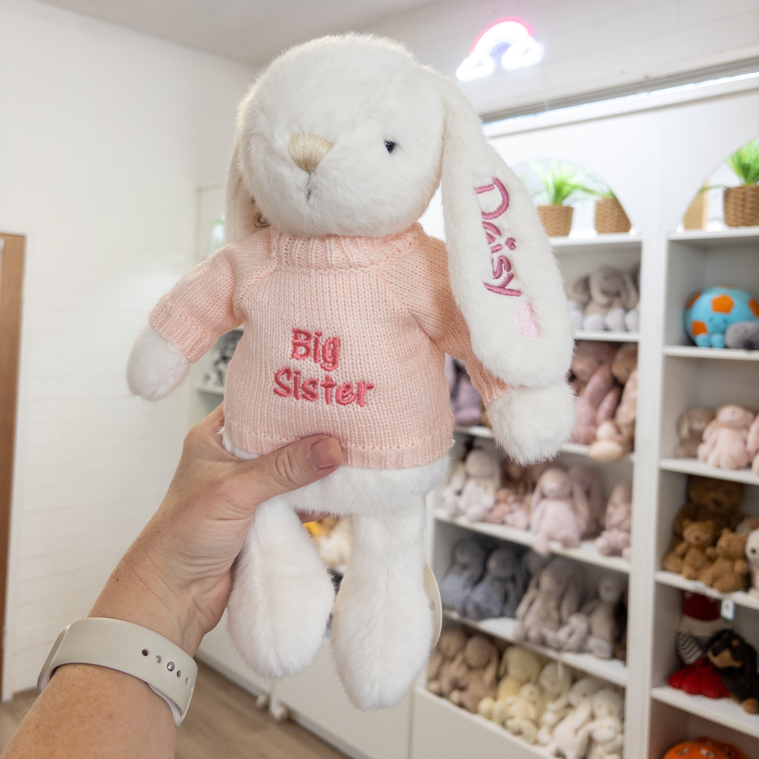 Big Sister Bunny & Jumper - Marshmallow 30cm