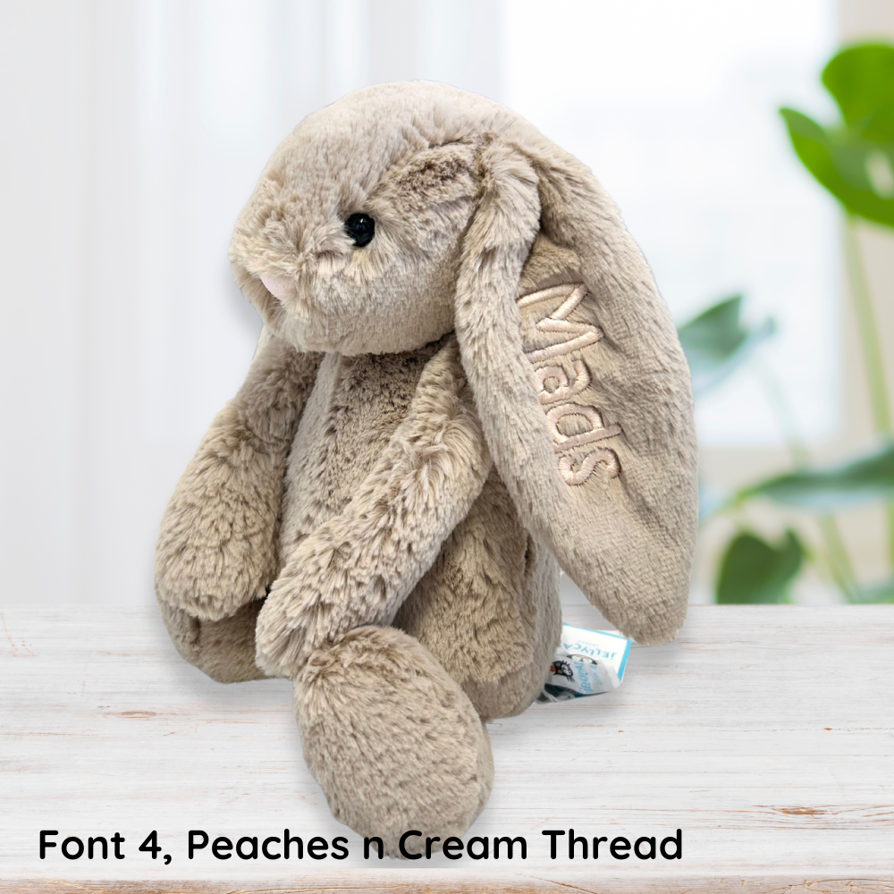 Personalised Jellycat Bashful Bunny - Beige (Medium)